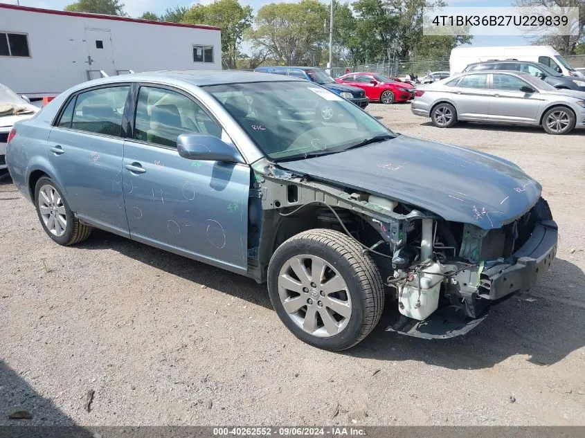 4T1BK36B27U229839 2007 Toyota Avalon Xls