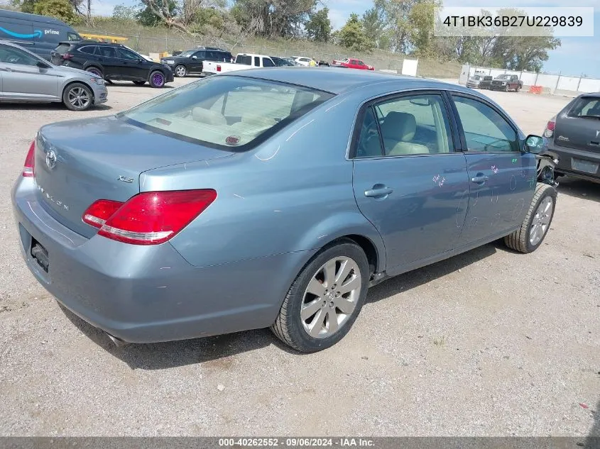 4T1BK36B27U229839 2007 Toyota Avalon Xls