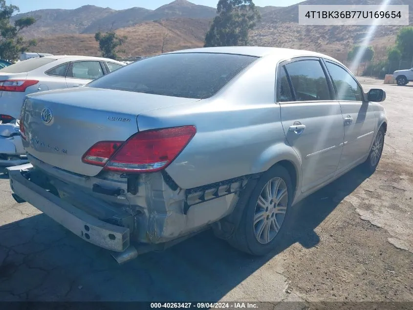 2007 Toyota Avalon Xl/Xls/Touring/Limited VIN: 4T1BK36B77U169654 Lot: 40263427