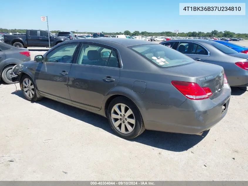 2007 Toyota Avalon Xl/Xls/Touring/Limited VIN: 4T1BK36B37U234810 Lot: 40304044