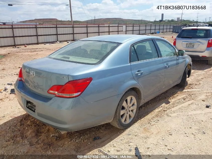 2007 Toyota Avalon Xls VIN: 4T1BK36B07U183668 Lot: 40327632