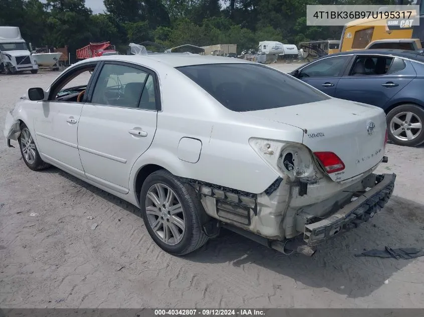 4T1BK36B97U195317 2007 Toyota Avalon Limited