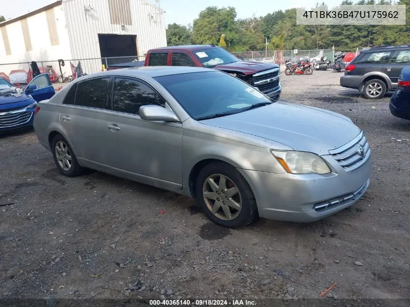 2007 Toyota Avalon Xl/Xls/Touring/Limited VIN: 4T1BK36B47U175962 Lot: 40365140