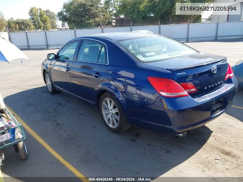 2007 Toyota Avalon Limited VIN: 4T1BK36B27U205394 Lot: 40426349