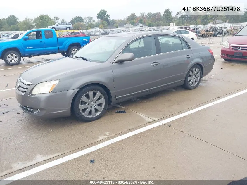 2007 Toyota Avalon Touring VIN: 4T1BK36B77U251478 Lot: 40429119