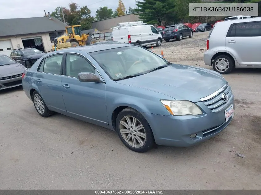 2007 Toyota Avalon Limited VIN: 4T1BK36B47U186038 Lot: 40437562