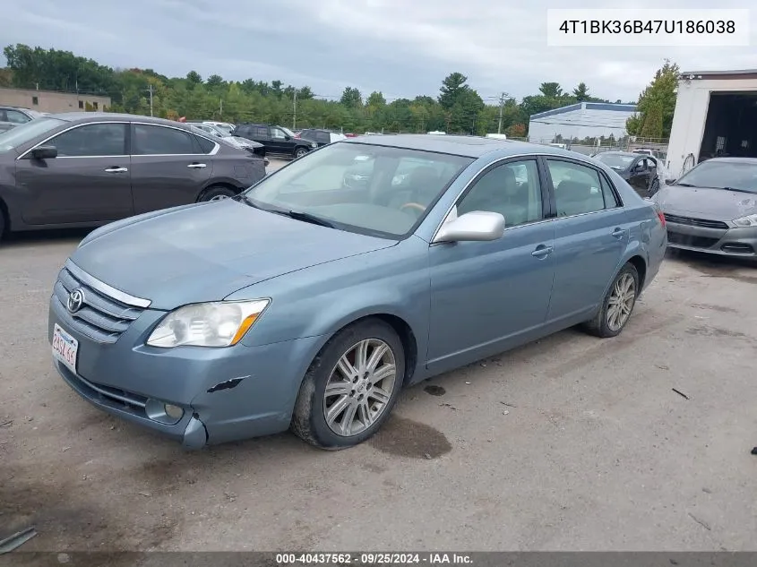 2007 Toyota Avalon Limited VIN: 4T1BK36B47U186038 Lot: 40437562