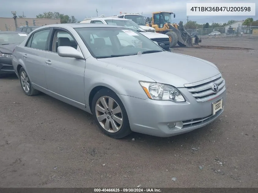 2007 Toyota Avalon Xls VIN: 4T1BK36B47U200598 Lot: 40466625