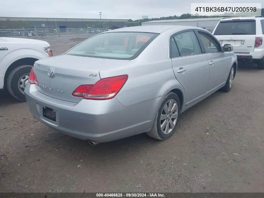 4T1BK36B47U200598 2007 Toyota Avalon Xls