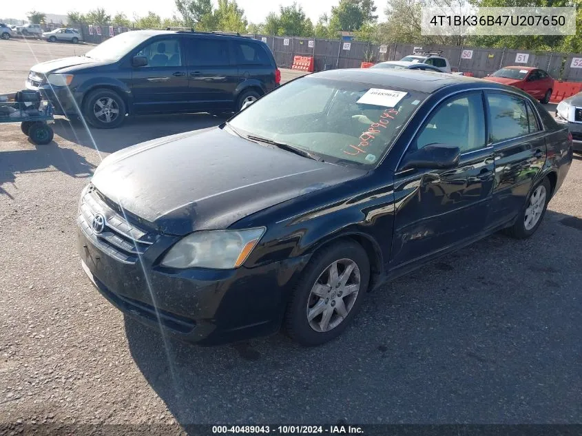 2007 Toyota Avalon Xl VIN: 4T1BK36B47U207650 Lot: 40489043