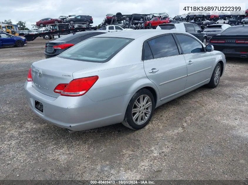 2007 Toyota Avalon Limited VIN: 4T1BK36B97U222399 Lot: 40489413