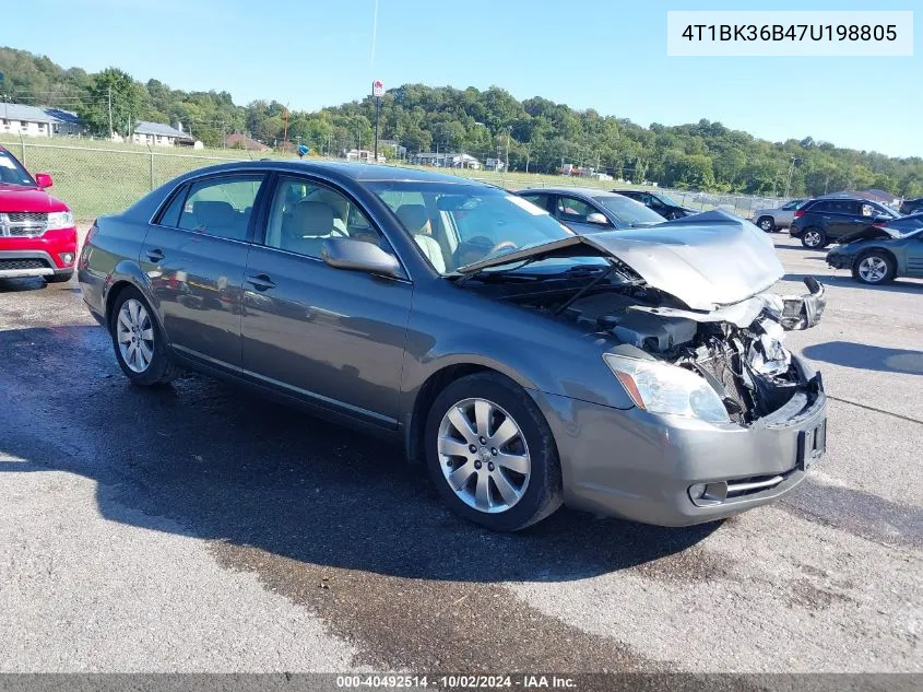 4T1BK36B47U198805 2007 Toyota Avalon Xls