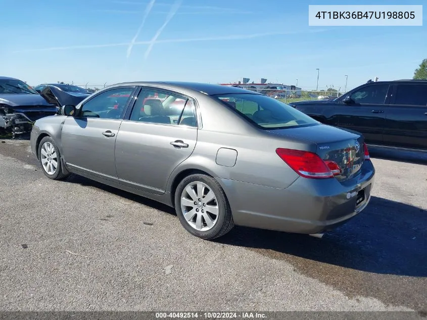 2007 Toyota Avalon Xls VIN: 4T1BK36B47U198805 Lot: 40492514