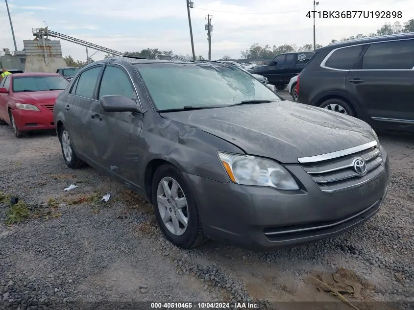 2007 Toyota Avalon Xl VIN: 4T1BK36B77U192898 Lot: 40510465