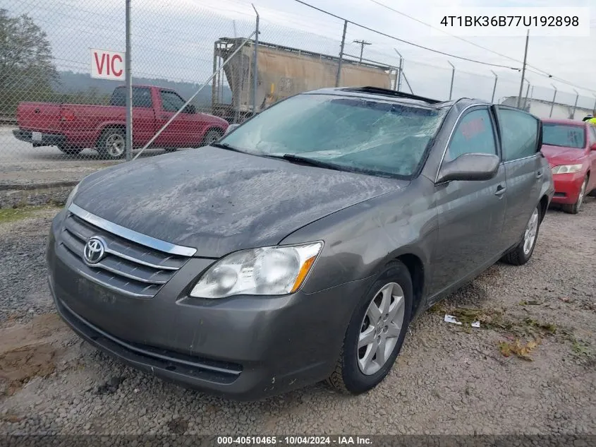 2007 Toyota Avalon Xl VIN: 4T1BK36B77U192898 Lot: 40510465