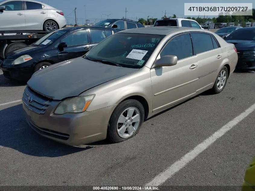 2007 Toyota Avalon Xl/Xls/Touring/Limited VIN: 4T1BK36B17U209727 Lot: 40520690