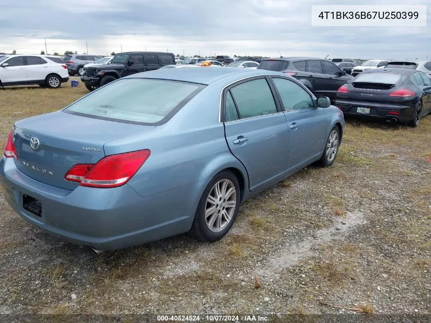 2007 Toyota Avalon Xl/Xls/Touring/Limited VIN: 4T1BK36B67U250399 Lot: 40524524