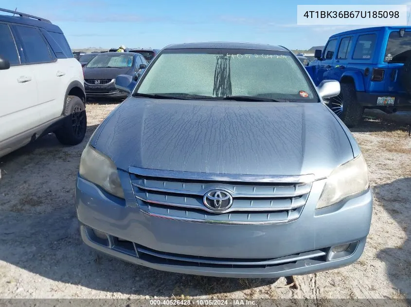 2007 Toyota Avalon Xl/Xls/Touring/Limited VIN: 4T1BK36B67U185098 Lot: 40526428