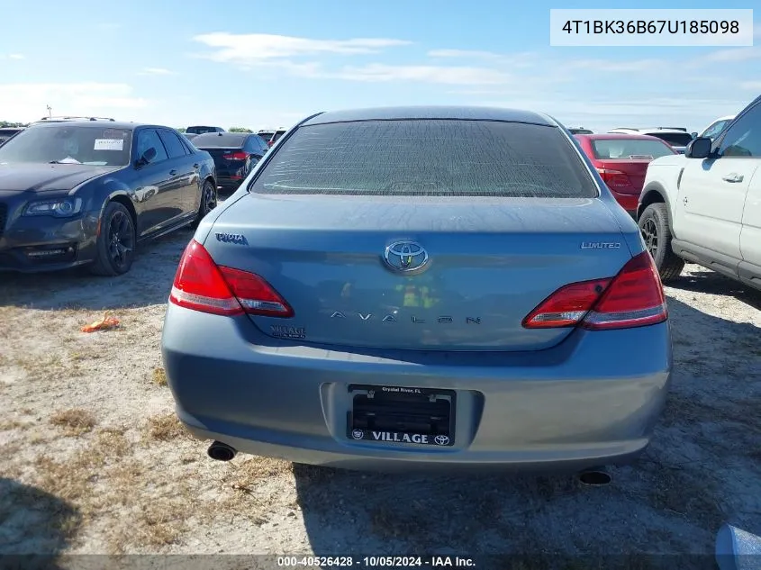 4T1BK36B67U185098 2007 Toyota Avalon Xl/Xls/Touring/Limited