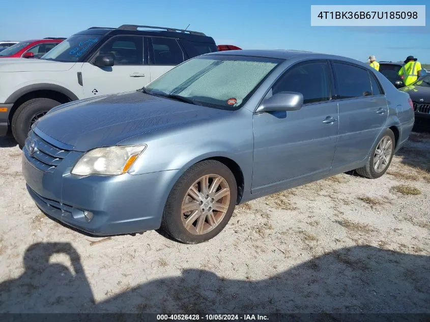 2007 Toyota Avalon Xl/Xls/Touring/Limited VIN: 4T1BK36B67U185098 Lot: 40526428