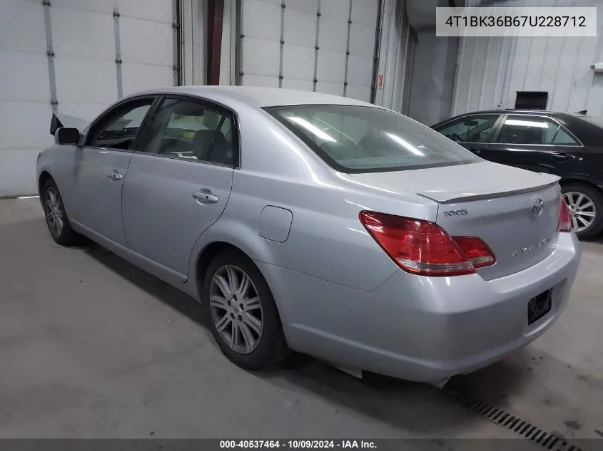 2007 Toyota Avalon Limited VIN: 4T1BK36B67U228712 Lot: 40537464