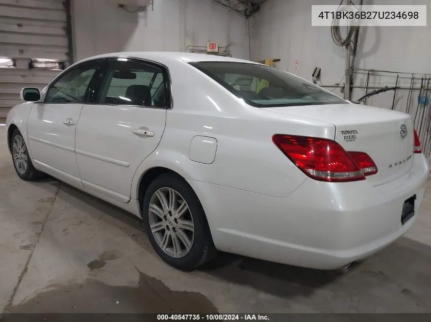 2007 Toyota Avalon Limited VIN: 4T1BK36B27U234698 Lot: 40547735