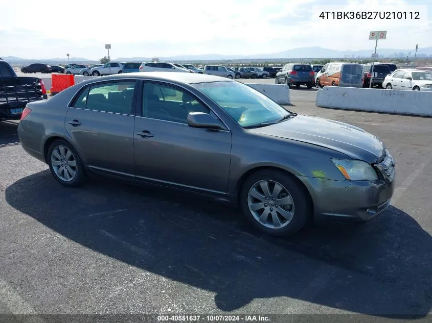 2007 Toyota Avalon Touring VIN: 4T1BK36B27U210112 Lot: 40551637