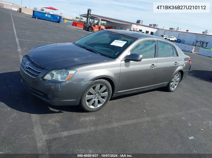 2007 Toyota Avalon Touring VIN: 4T1BK36B27U210112 Lot: 40551637