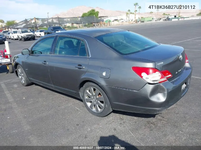 2007 Toyota Avalon Touring VIN: 4T1BK36B27U210112 Lot: 40551637