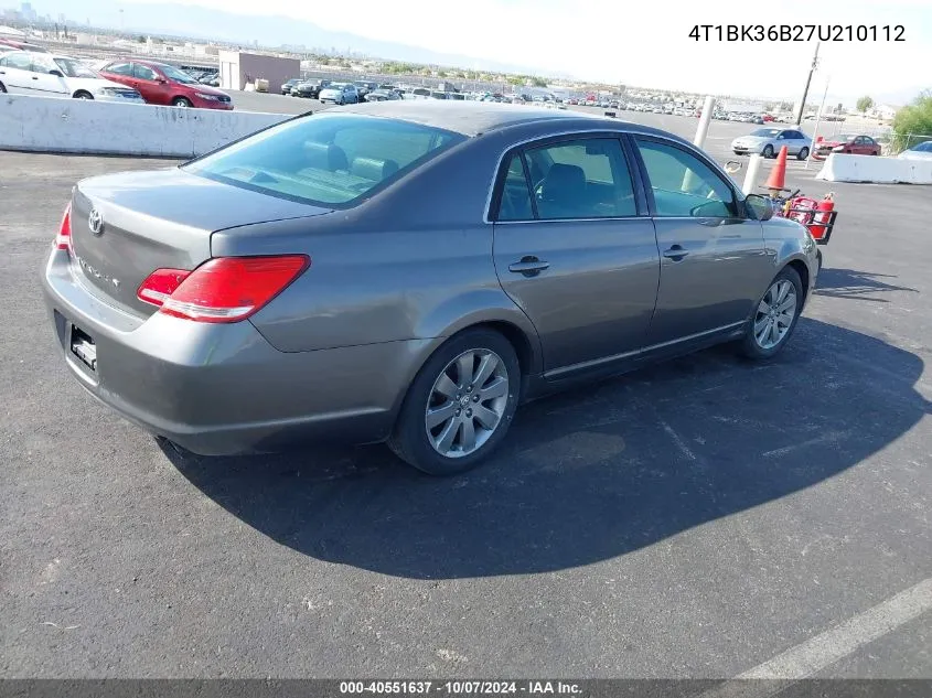 2007 Toyota Avalon Touring VIN: 4T1BK36B27U210112 Lot: 40551637