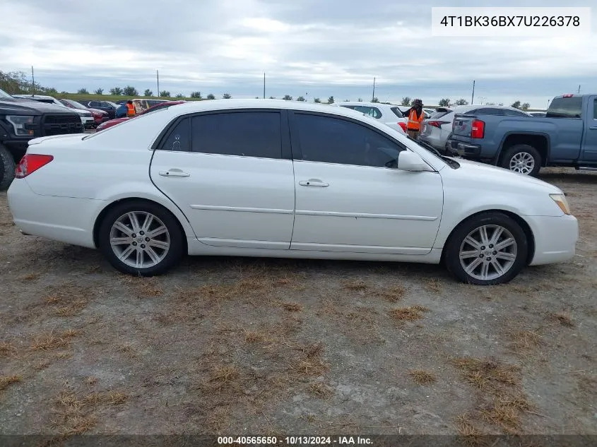 2007 Toyota Avalon Limited VIN: 4T1BK36BX7U226378 Lot: 40565650