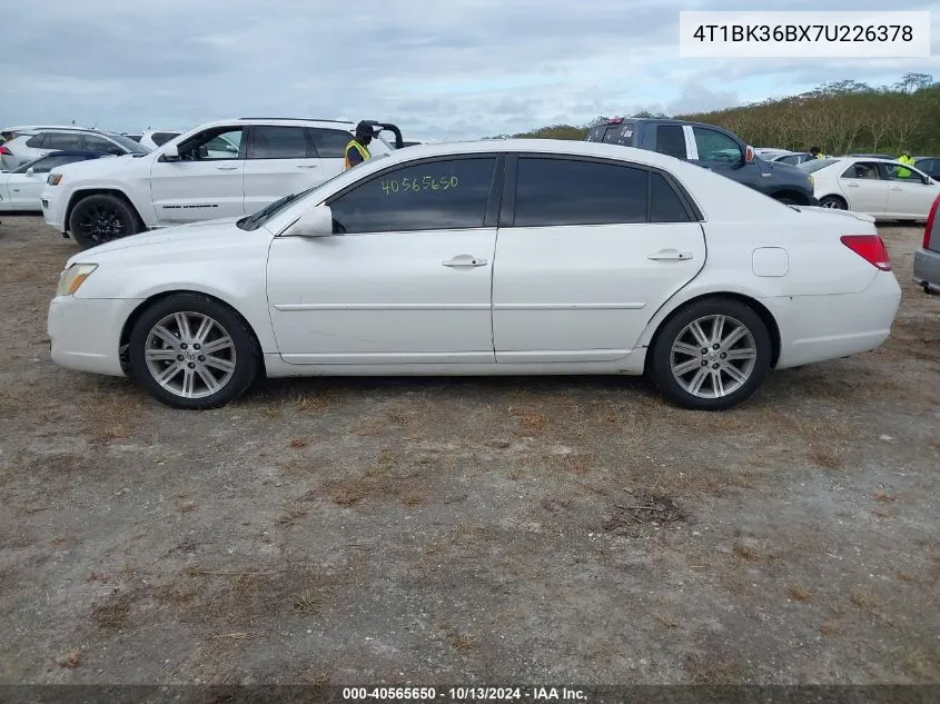 2007 Toyota Avalon Limited VIN: 4T1BK36BX7U226378 Lot: 40565650