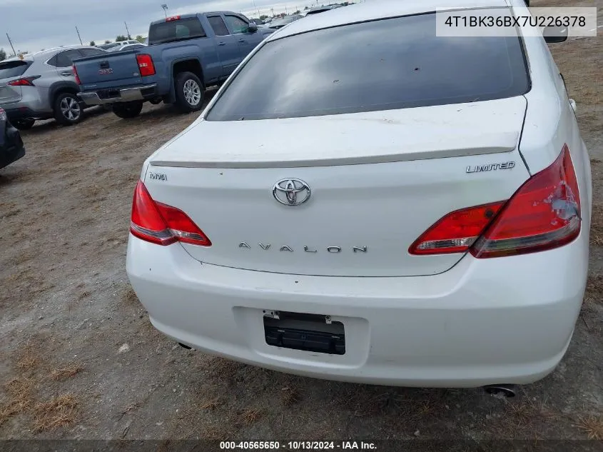 2007 Toyota Avalon Limited VIN: 4T1BK36BX7U226378 Lot: 40565650