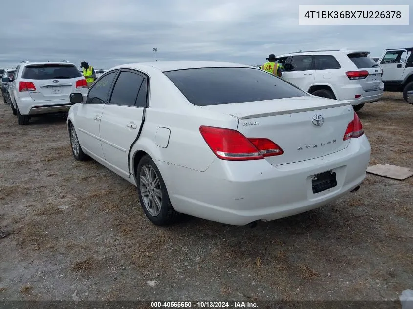 2007 Toyota Avalon Limited VIN: 4T1BK36BX7U226378 Lot: 40565650