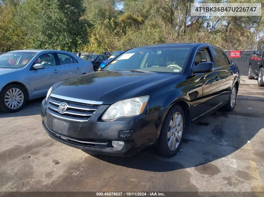 2007 Toyota Avalon Xls VIN: 4T1BK36B47U226747 Lot: 40579837