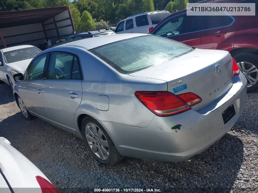 2007 Toyota Avalon Xls VIN: 4T1BK36B47U213786 Lot: 40601736