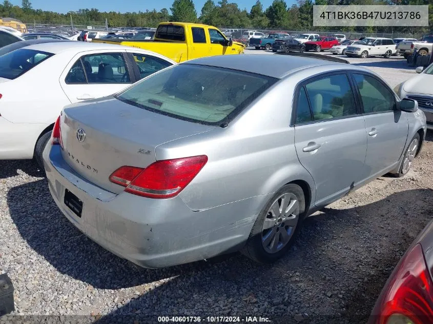 2007 Toyota Avalon Xls VIN: 4T1BK36B47U213786 Lot: 40601736