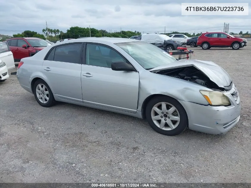 2007 Toyota Avalon Xl VIN: 4T1BK36B67U223736 Lot: 40618501