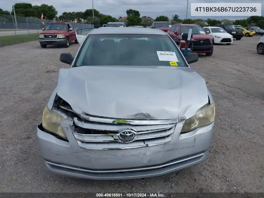 2007 Toyota Avalon Xl VIN: 4T1BK36B67U223736 Lot: 40618501