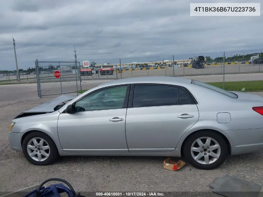 2007 Toyota Avalon Xl VIN: 4T1BK36B67U223736 Lot: 40618501