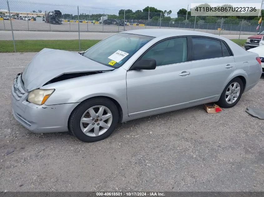 2007 Toyota Avalon Xl VIN: 4T1BK36B67U223736 Lot: 40618501