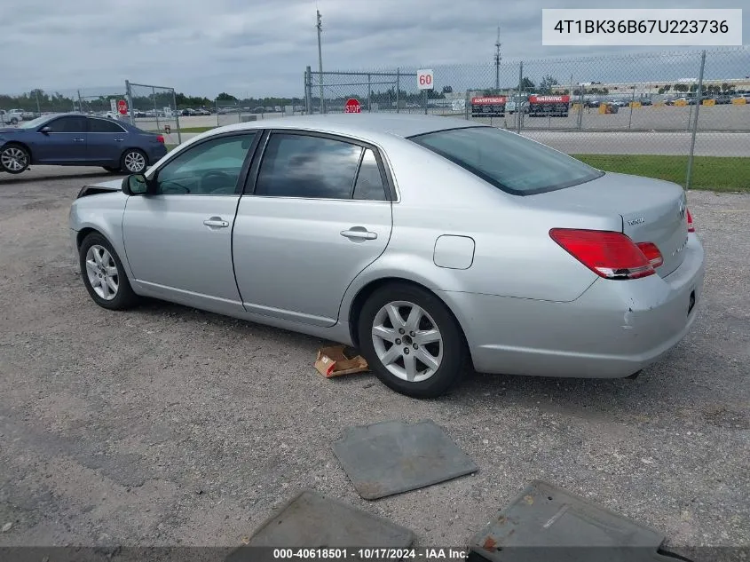 2007 Toyota Avalon Xl VIN: 4T1BK36B67U223736 Lot: 40618501