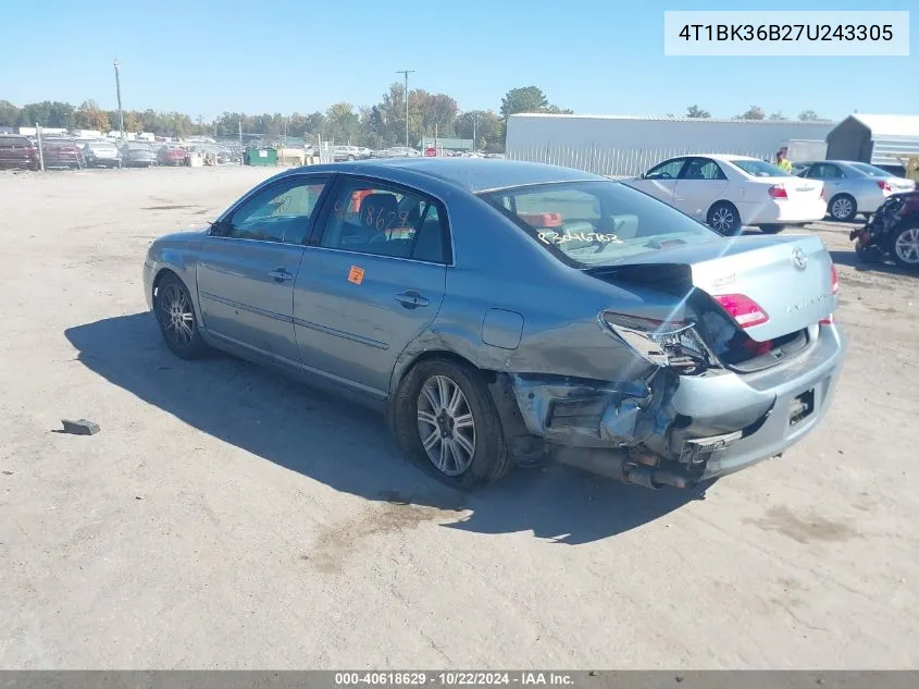 2007 Toyota Avalon Limited VIN: 4T1BK36B27U243305 Lot: 40618629