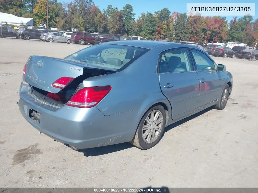 2007 Toyota Avalon Limited VIN: 4T1BK36B27U243305 Lot: 40618629