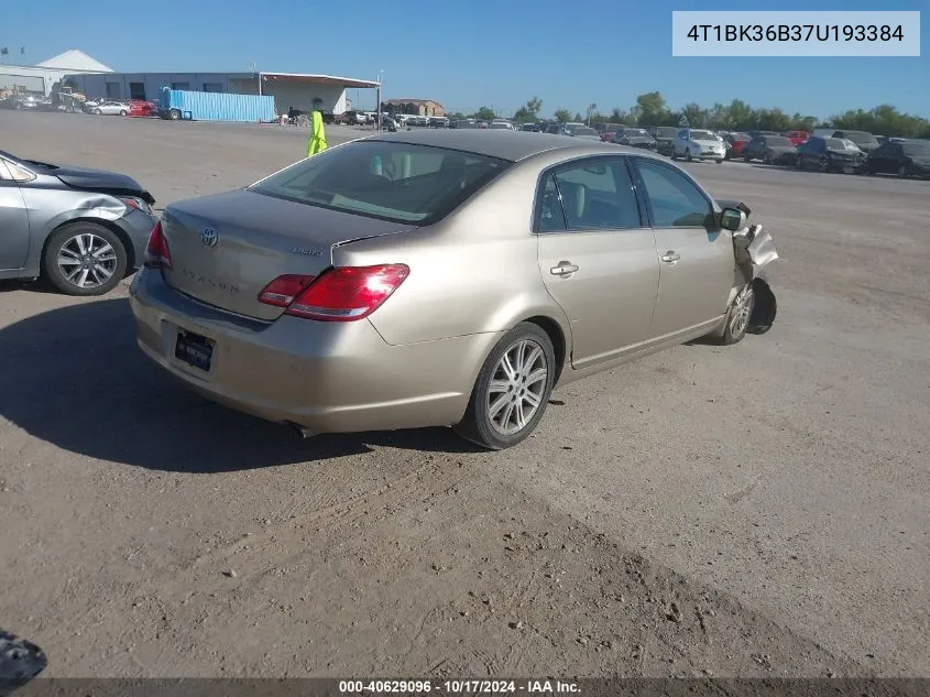 2007 Toyota Avalon Limited VIN: 4T1BK36B37U193384 Lot: 40629096