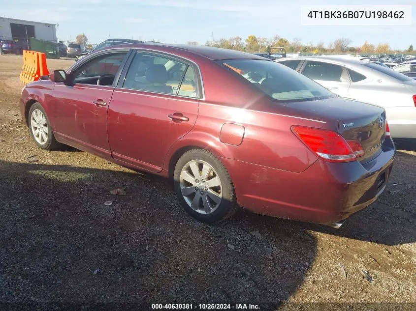 2007 Toyota Avalon Xl/Xls/Touring/Limited VIN: 4T1BK36B07U198462 Lot: 40630381