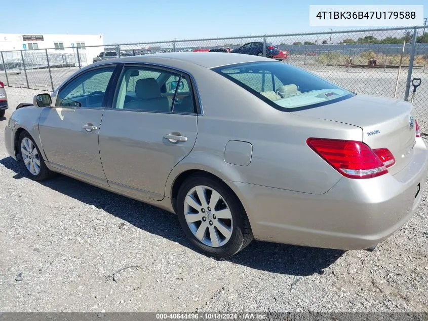 2007 Toyota Avalon Xls VIN: 4T1BK36B47U179588 Lot: 40644496