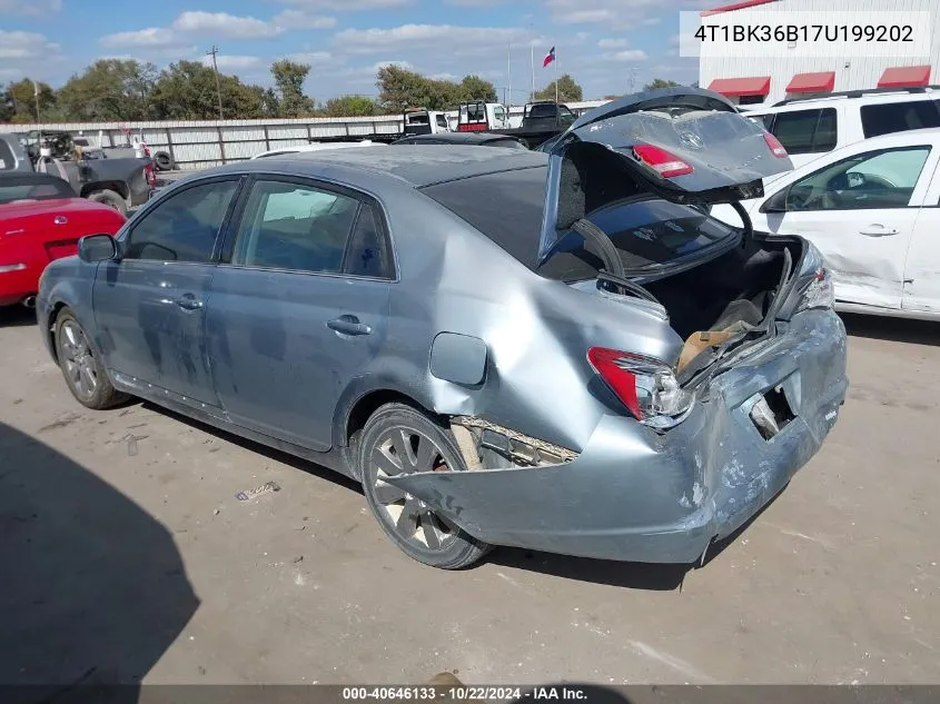 2007 Toyota Avalon Touring VIN: 4T1BK36B17U199202 Lot: 40646133