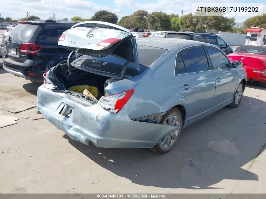 2007 Toyota Avalon Touring VIN: 4T1BK36B17U199202 Lot: 40646133