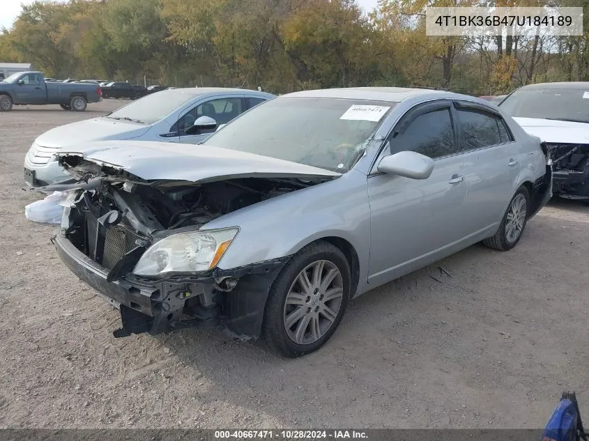 2007 Toyota Avalon Limited VIN: 4T1BK36B47U184189 Lot: 40667471